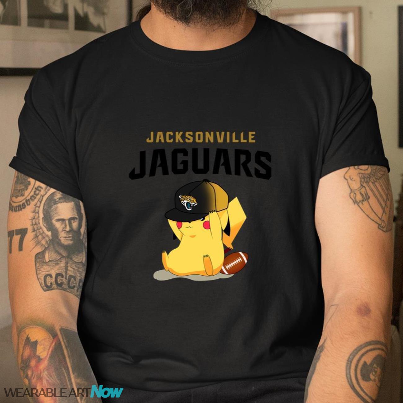 NFL Pikachu Football Sports Jacksonville Jaguars T-Shirt Sweatshirt Hoodie Product Photo 2