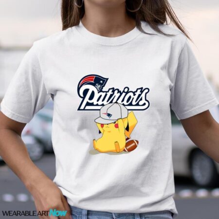 NFL Pikachu Football Sports New England Patriots T-Shirt Sweatshirt Hoodie Product Photo 1