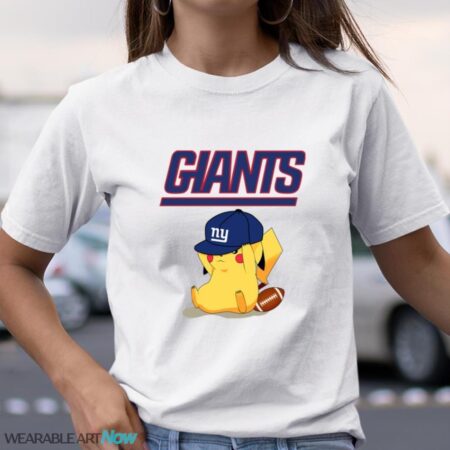 NFL Pikachu Football Sports New York Giants T-Shirt Sweatshirt Hoodie Product Photo 1