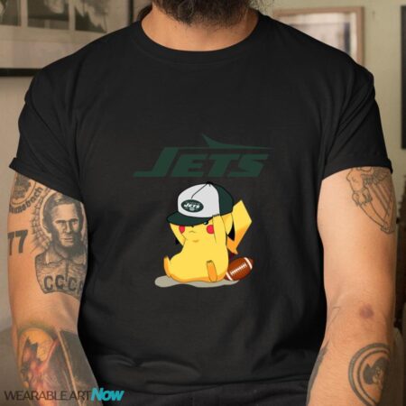 NFL Pikachu Football Sports New York Jets T-Shirt Sweatshirt Hoodie Product Photo 1