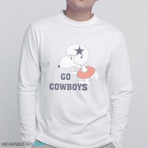 Snoopy Go Cowboys Shirt Dallas Cowboys Snoopy Dog Shirt - White Sweatshirt