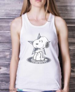 Snoopy Tattoo Dallas Cowboys Shirt - White Ladies Tank Top