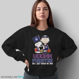 The Peanuts Snoopy And Charlie Brown Uconn Basketball Forever Not Just When We Win Shirt - Sweatshirt