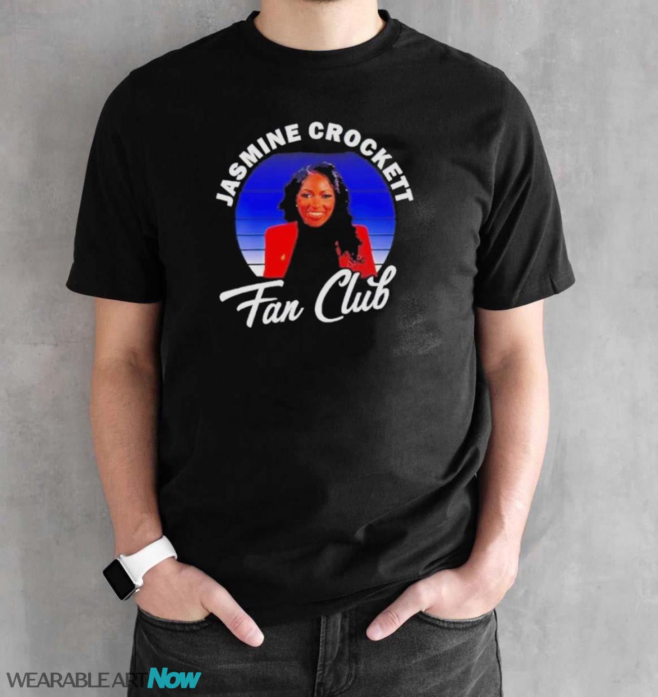 Top Jasmine Crockett Texas Democrat Fan Club T-Shirt - Black Unisex T-Shirt