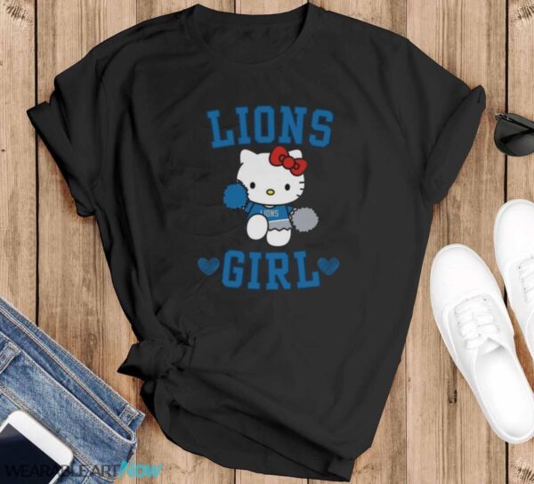 Detroit football HK Kitty Cheerleader Girl classic Women's shirt - Black T-Shirt