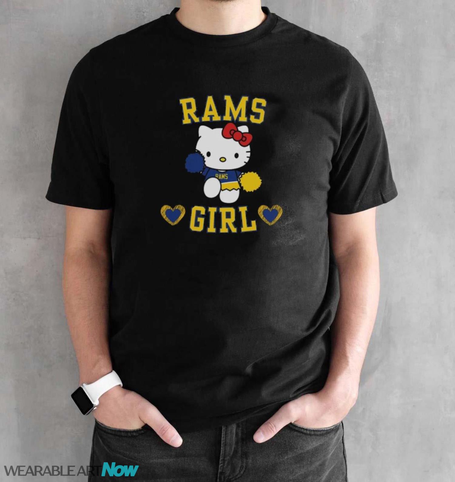 Los Angeles football Kitty Cheerleader Girl shirt - Black Unisex T-Shirt