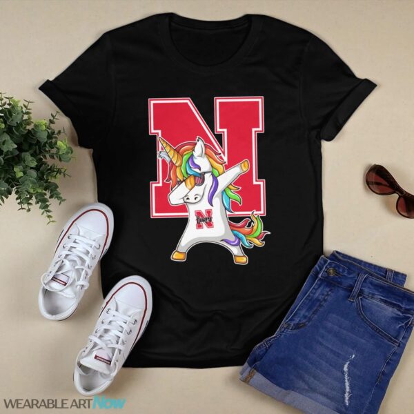 Nebraska Cornhuskers Unicorn Dabbing T-Shirt Hoodie Sweatshirt Product Photo 1