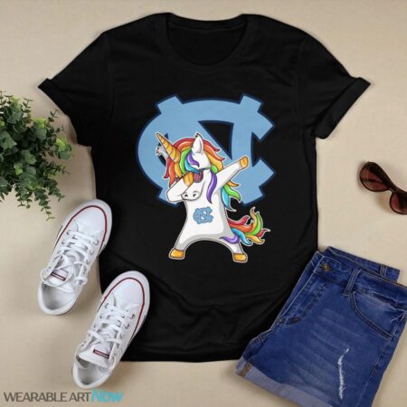 North Carolina Tar Heels Unicorn Dabbing T-Shirt Hoodie Sweatshirt Product Photo 1