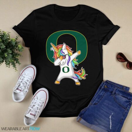 Oregon Ducks Unicorn Dabbing T-Shirt Hoodie Sweatshirt Product Photo 1