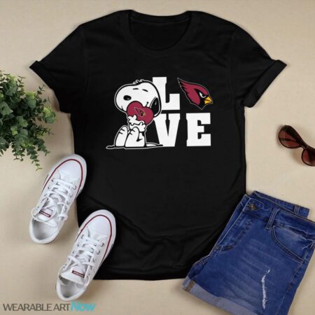 Snoopy Love My Arizona Cardinals T-Shirt Hoodie Sweatshirt Product Photo 1