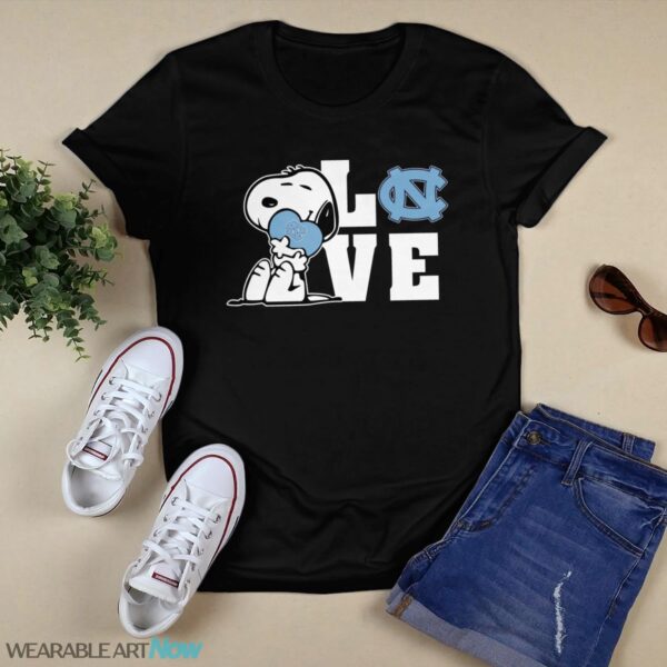 Snoopy Love My North Carolina Tar Heels T-Shirt Hoodie Sweatshirt Product Photo 1