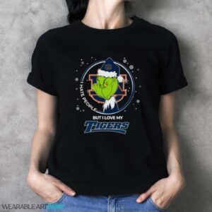 Christmas Grinch Santa I Hate People But I Love My Auburn Tigers Shirt - Ladies T-Shirt