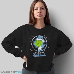 Christmas Grinch Santa I Hate People But I Love My North Carolina Tar Heels Shirt - Sweatshirt