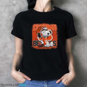 Cincinnati Bengals Football Mix Snoopy T-shirt - Ladies T-Shirt