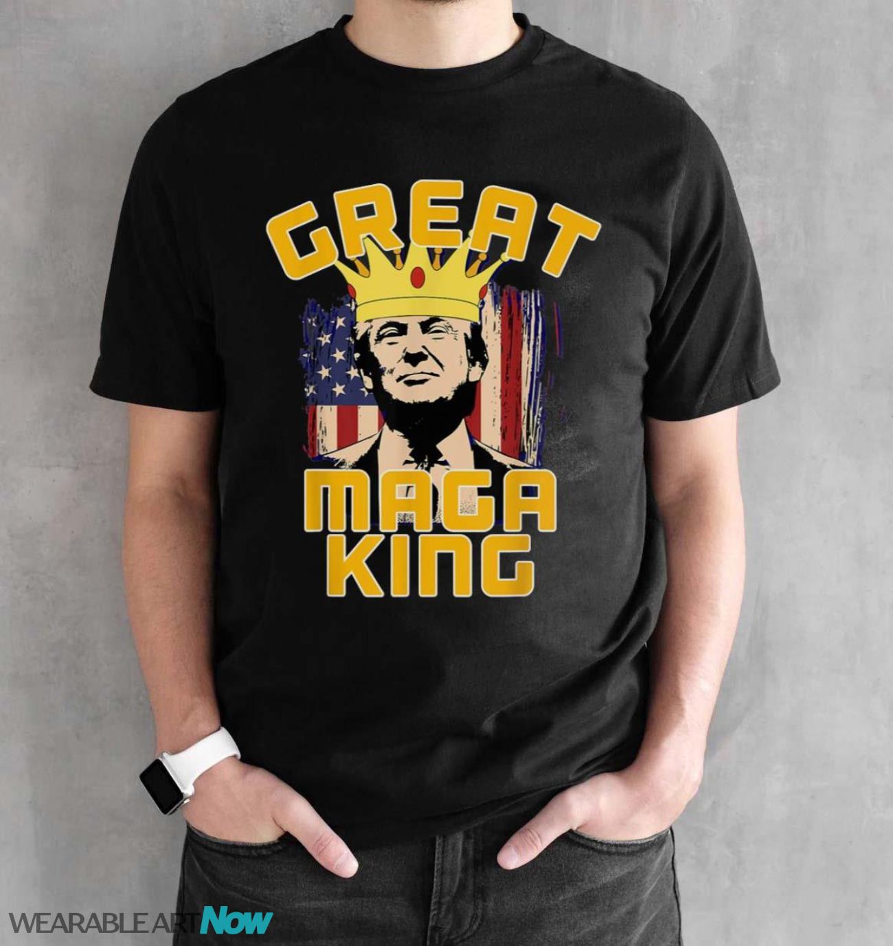 GREAT MAGA KING – Pro Trump Shirt - Black Unisex T-Shirt