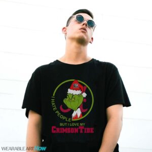 Grinch Alabama I Hate People But I Love My Crimson Tide Shirt - G500 Gildan T-Shirt