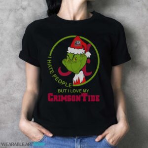 Grinch Alabama I Hate People But I Love My Crimson Tide Shirt - Ladies T-Shirt