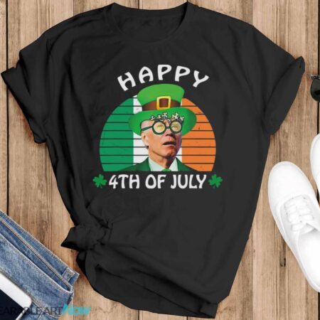 Happy 4th Of July Joe Biden Leprechaun St Patrick s Day Anti Biden T Shirt - Black T-Shirt