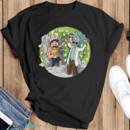 Rick And Morty Funny Shirt Rick and Morty doing mad science Classic T-Shirt T Shirt - Black T-Shirt