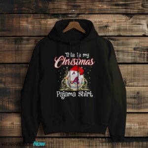 Shirt 4 Sport Teams Fan This Is My Christmas Atlanta Braves Pajamas Shirt - Black Hoodie