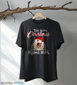 Shirt 4 Sport Teams Fan This Is My Christmas Baltimore Orioles Pajamas Shirt - Black T-Shirt