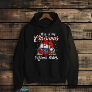 Shirt 4 Sport Teams Fan This Is My Christmas Buffalo Bills Pajamas Shirt - Black Hoodie