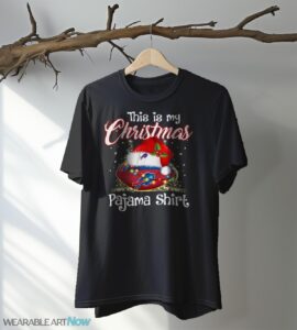 Shirt 4 Sport Teams Fan This Is My Christmas Buffalo Bills Pajamas Shirt - Black T-Shirt