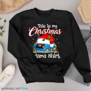 Shirt 4 Sport Teams Fan This Is My Christmas Carolina Panthers Pajamas Shirt - Black Sweatshirt