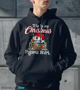 Shirt 4 Sport Teams Fan This Is My Christmas Denver Nuggets Pajamas Shirt - Men Black Hoodie