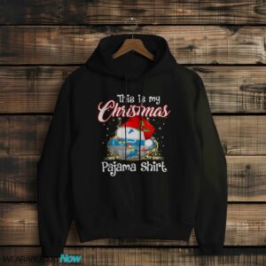 Shirt 4 Sport Teams Fan This Is My Christmas Detroit Lions Pajamas Shirt - Black Hoodie