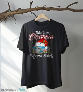 Shirt 4 Sport Teams Fan This Is My Christmas Detroit Lions Pajamas Shirt - Black T-Shirt