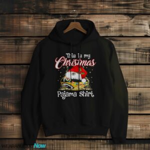 Shirt 4 Sport Teams Fan This Is My Christmas Green Bay Packers Pajamas Shirt - Black Hoodie