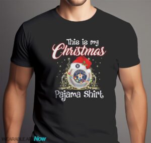 Shirt 4 Sport Teams Fan This Is My Christmas Houston Astros Pajamas Shirt - Men Black T-Shirt