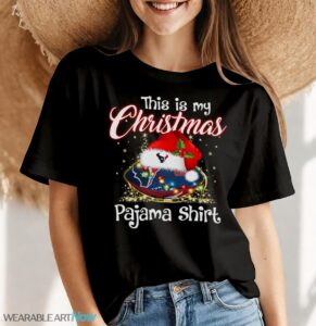 Shirt 4 Sport Teams Fan This Is My Christmas Houston Texans Pajamas Shirt - Women Black T-Shirt