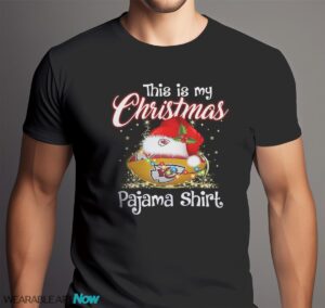 Shirt 4 Sport Teams Fan This Is My Christmas Kansas City Chiefs Pajamas Shirt - Men Black T-Shirt