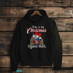 Shirt 4 Sport Teams Fan This Is My Christmas Los Angeles Clippers Pajamas Shirt - Black Hoodie