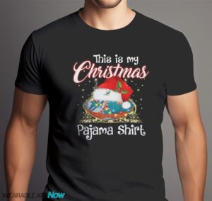 Shirt 4 Sport Teams Fan This Is My Christmas Miami Dolphins Pajamas Shirt - Men Black T-Shirt