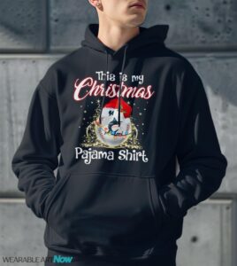 Shirt 4 Sport Teams Fan This Is My Christmas Miami Marlins Pajamas Shirt - Men Black Hoodie