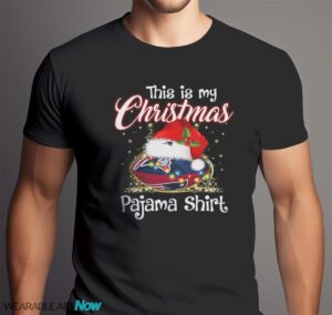 Shirt 4 Sport Teams Fan This Is My Christmas New England Patriots Pajamas Shirt - Men Black T-Shirt