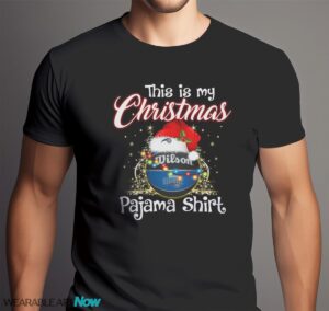 Shirt 4 Sport Teams Fan This Is My Christmas Orlando Magic Pajamas Shirt - Men Black T-Shirt