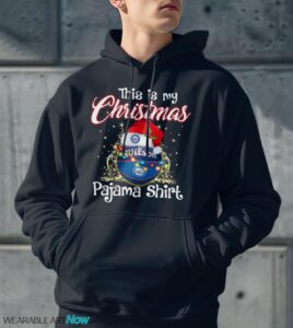 Shirt 4 Sport Teams Fan This Is My Christmas Philadelphia 76ers Pajamas Shirt - Men Black Hoodie