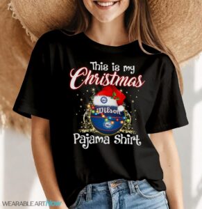 Shirt 4 Sport Teams Fan This Is My Christmas Philadelphia 76ers Pajamas Shirt - Women Black T-Shirt