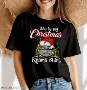 Shirt 4 Sport Teams Fan This Is My Christmas San Antonio Spurs Pajamas Shirt - Women Black T-Shirt