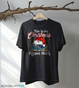 Shirt 4 Sport Teams Fan This Is My Christmas Tennessee Titans Pajamas Shirt - Black T-Shirt