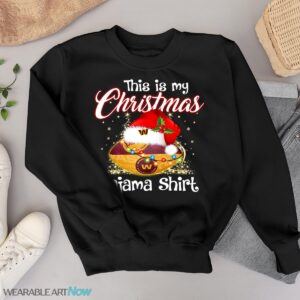 Shirt 4 Sport Teams Fan This Is My Christmas Washington Commanders Pajamas Shirt - Black Sweatshirt