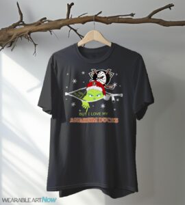 The Grinch I Hate People But I Love Anaheim Ducks Christmas T-shirt - Black T-Shirt