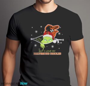 The Grinch I Hate People But I Love Baltimore Orioles Christmas T-shirt Product Photo 6