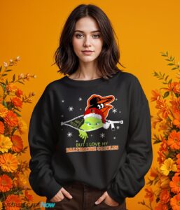 The Grinch I Hate People But I Love Baltimore Orioles Christmas T-shirt Product Photo 8