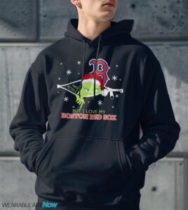 The Grinch I Hate People But I Love Boston Red Sox Christmas T-shirt Product Photo 2