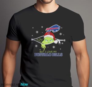 The Grinch I Hate People But I Love Buffalo Bills Christmas T-shirt Product Photo 6